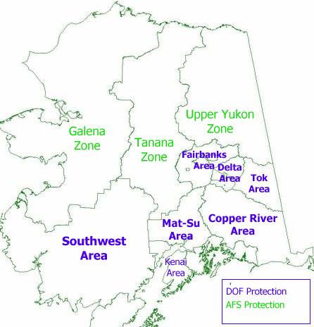 Fire protection zones in Alaska